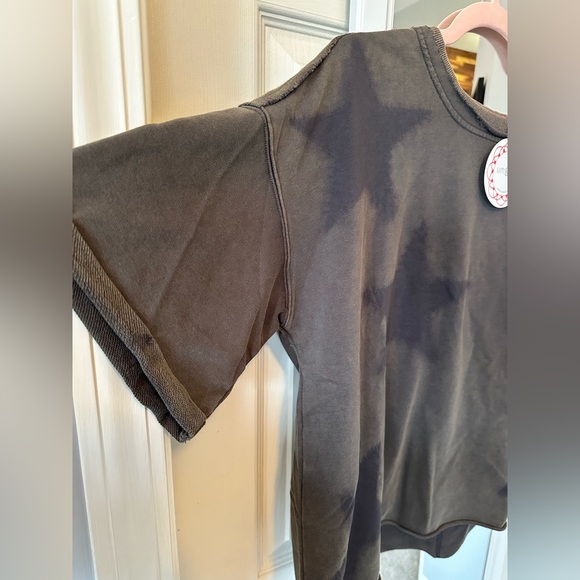 NWT🖤Umgee Mineral Washed Star Shirt Small Oversized Ash - Picture 2 of 7